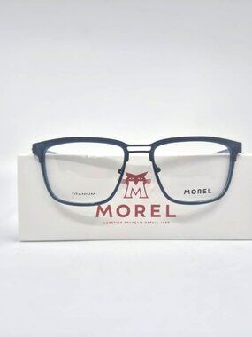 MOREL Titanium 10201O BG11 57mm Blue and Gunmetal New Eyeglasses Made in France